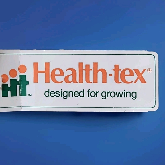 NWT VTG HealthTex Cotton Overalls Size 4T Color Aqua and white - Picture 8 of 10